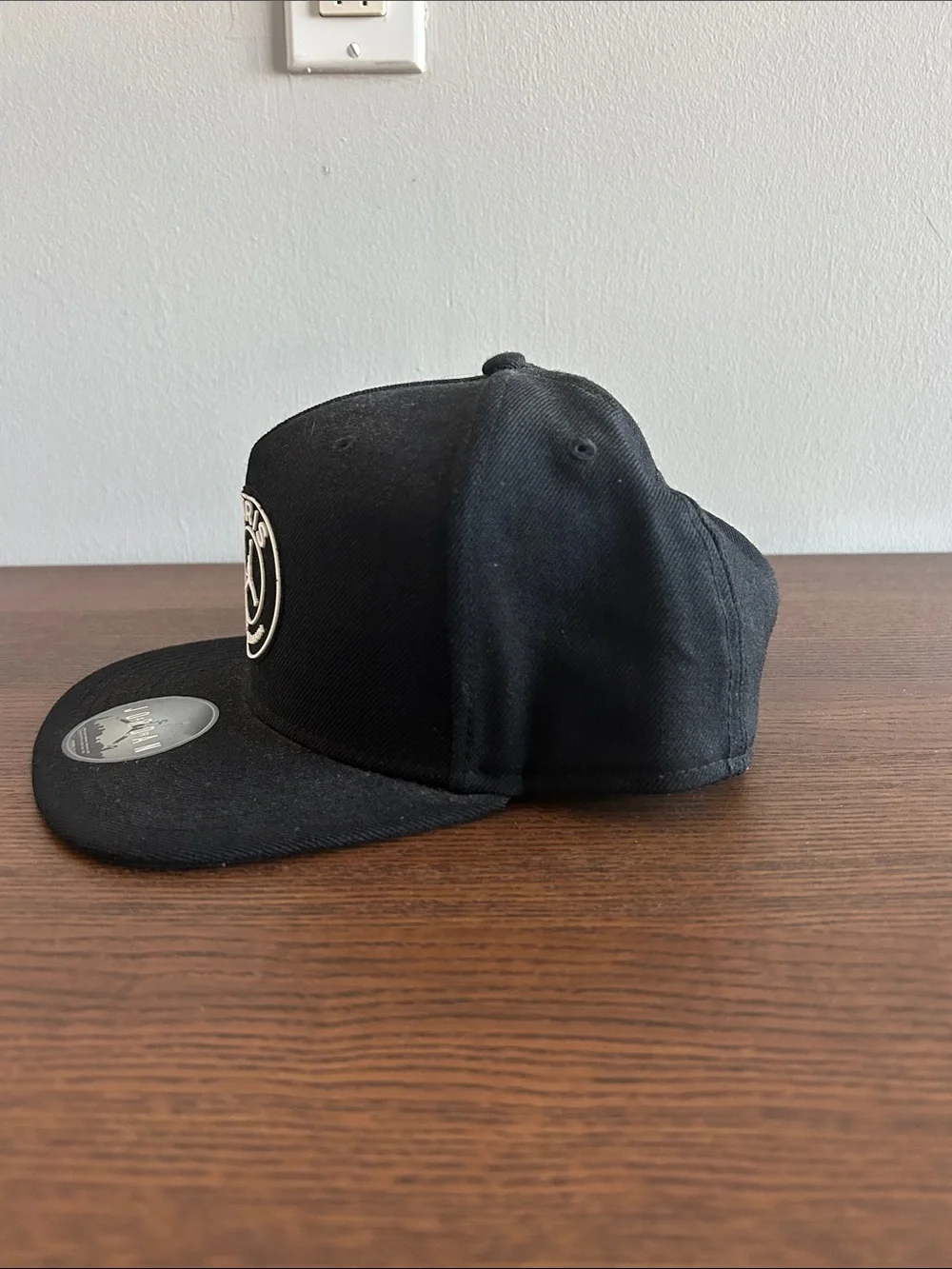 Jordan Paris Saint-Germain Black White Logo Snapback Hat